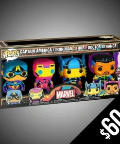 Chalice Collectibles Web Marvel Funko Pop! Marvel - 4 Pack (Black Light)