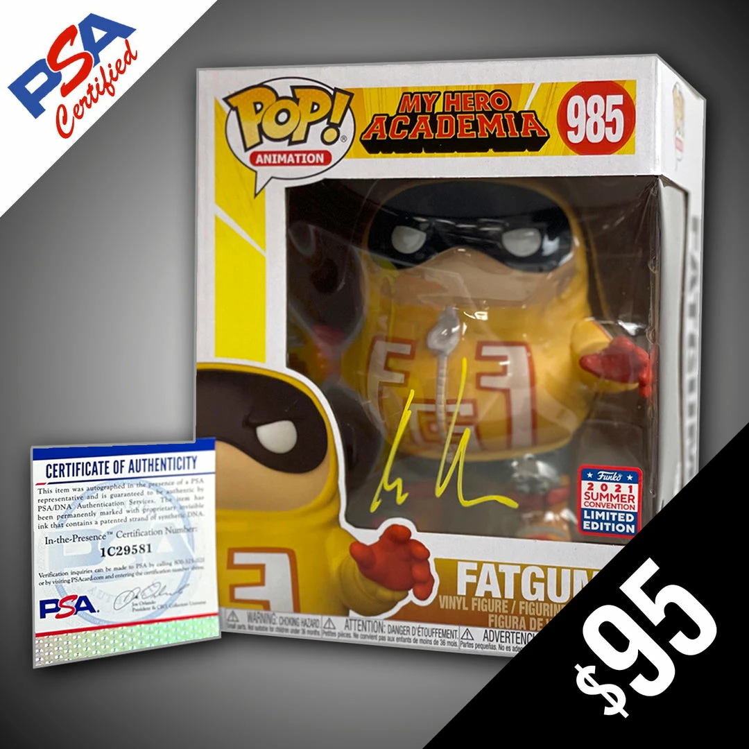 Chalice Collectibles Funko Pop! MHA: Fatgum- SIGNED By Kyle Hebert (PSA Certified) 3 Chalice Collectibles Funko Pop! MHA: Fatgum- SIGNED By Kyle Hebert (PSA Certified)