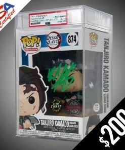 Chalice Collectibles Funko Pop! Demon Slayer: Tanjiro (chase) #874 - SIGNED By Zach Aguilar (PSA Certified) WEB Signature Series
