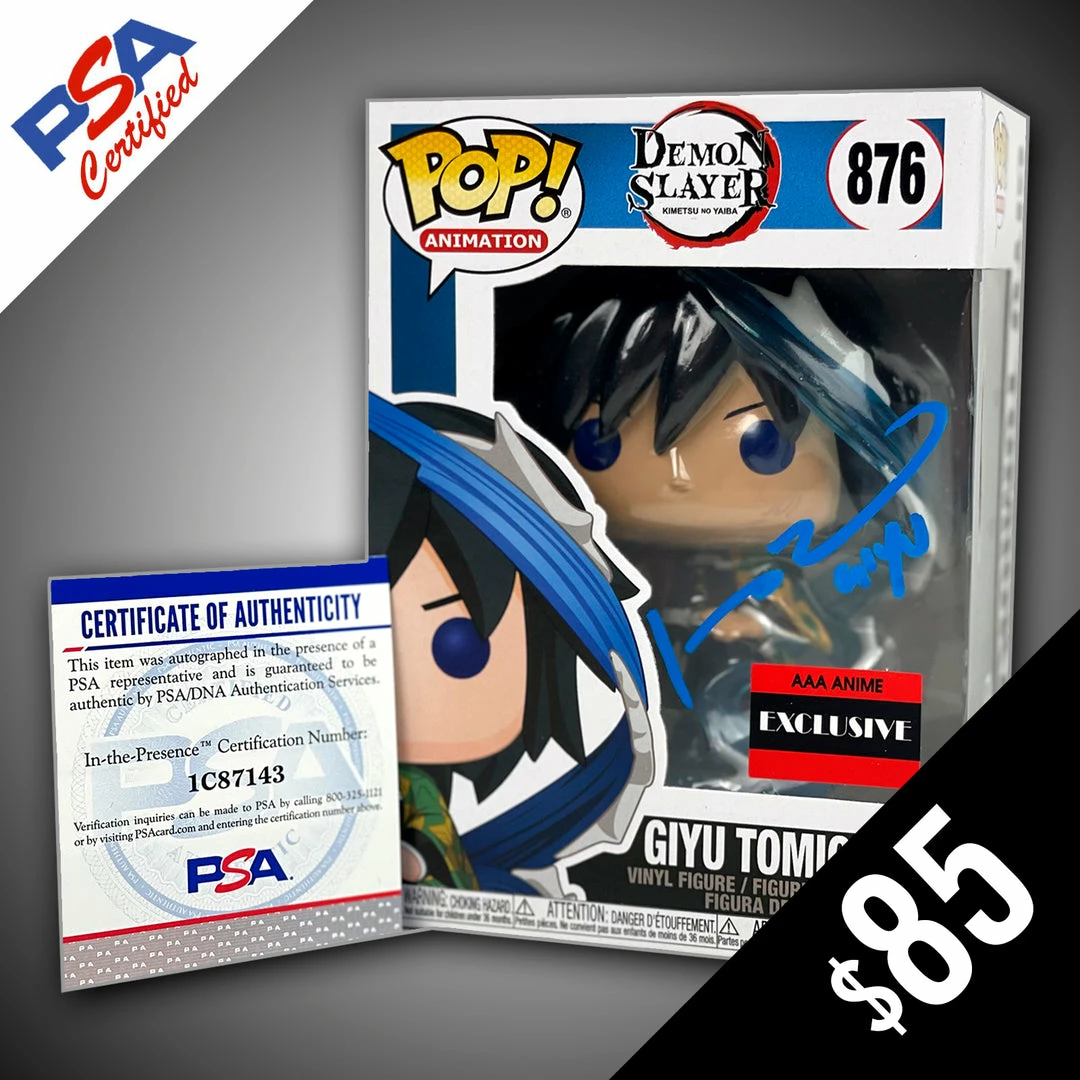 Chalice Collectibles Funko Pop! Demon Slayer: Giyu (AAA) - SIGNED By Johnny Yong Bosch (PSA Certified) WEB Signature Series 3 Chalice Collectibles Funko Pop! Demon Slayer: Giyu (AAA) - SIGNED By Johnny Yong Bosch (PSA Certified) WEB Signature Series
