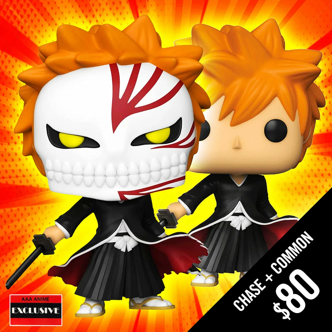 Chalice Collectibles Funko Pop! Bleach: Ichigo (AAA) Chase + Common #1087 Chases 3 Chalice Collectibles Funko Pop! Bleach: Ichigo (AAA) Chase + Common #1087 Chases
