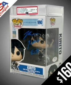 Chalice Collectibles Funko Pop! SWO: Kirito #990 - SIGNED By Bryce Papenbrook (ENCASED - PSA Certified - Gem Mint 10 Auto)