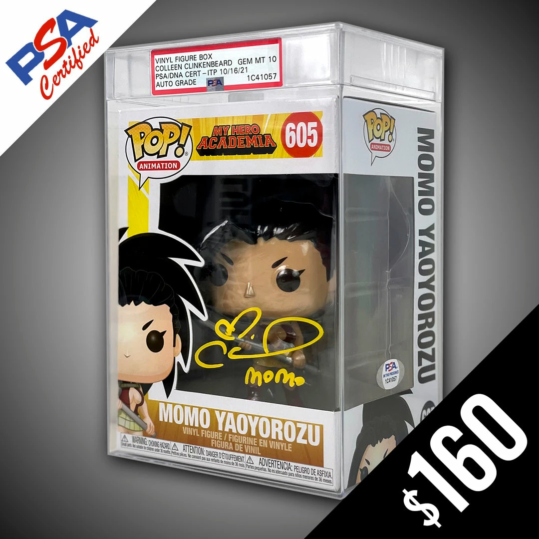 Chalice Collectibles Funko Pop! MHA: Momo #605 - SIGNED By Colleen Clinkenbeard (ENCASED - PSA Certified - Gem Mint 10 Auto) WEB Signature Series 3 Chalice Collectibles Funko Pop! MHA: Momo #605 - SIGNED By Colleen Clinkenbeard (ENCASED - PSA Certified - Gem Mint 10 Auto) WEB Signature Series