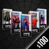 Chalice Collectibles Into The Spider-Verse 5 Piece Set (Silver Plated) Web Marvel