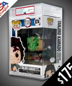 Chalice Collectibles Funko Pop! Demon Slayer: Tanjiro (non-chase) #874 - SIGNED By Zach Aguilar (ENCASED - PSA Certified - Gem Mint 10 Auto)