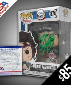 Chalice Collectibles Funko Pop! Demon Slayer: Tanjiro (Fire Non-chase)- SIGNED By Zach Aguilar (PSA Certified) WEB Signature Series