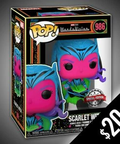 Chalice Collectibles Funko Pop! Marvel: WandaVision: Scarlet Witch (Black Light) #986 Web Marvel